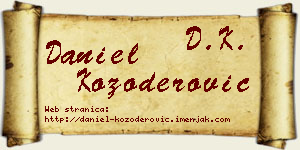 Daniel Kozoderović vizit kartica